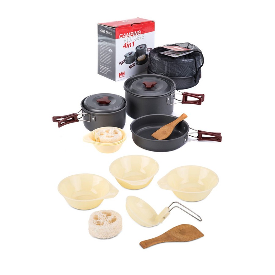 Alat Masak Camping Naturehike NH15T203-G Nesting Cooking Set 2-3p