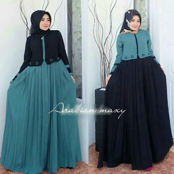 SPESIAL ATASAN PAKAIAN WANITA MUSLIM GAUN SETELAN arabian maxi dress muslim / murah/grosir baju hija