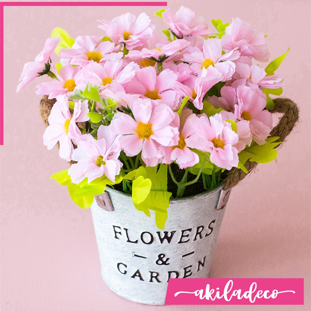 Bunga Hias Pohon Buatan Dekorasi Rumah Bunga Plastik Buatan Gaya Vintage - Chrysan-1