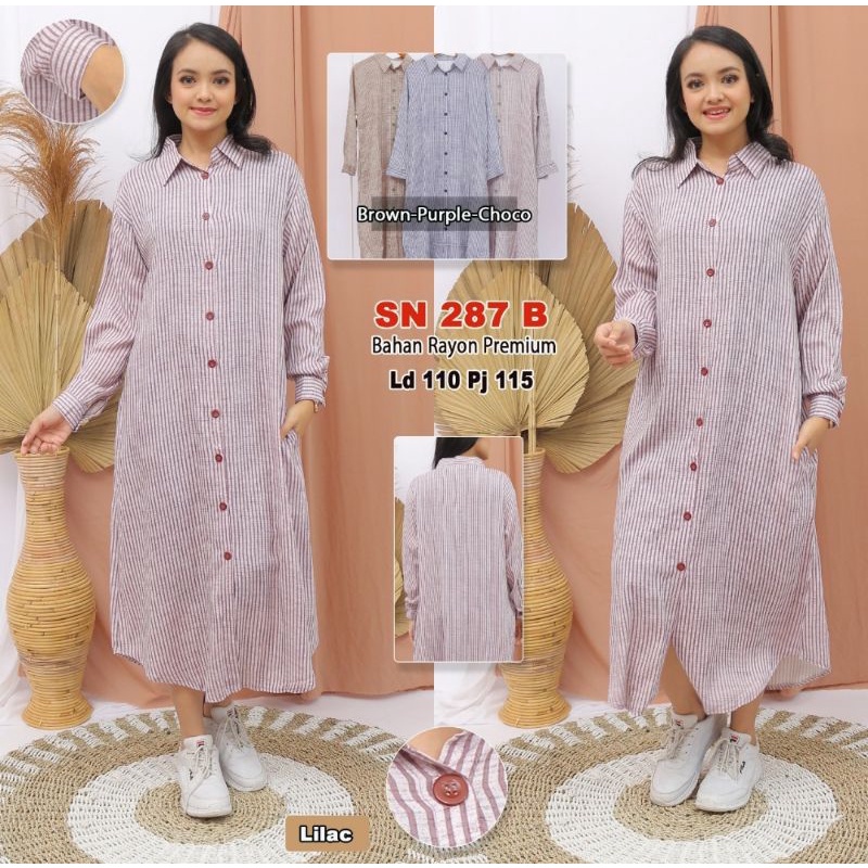 Blus Tunik Baju Muslim Terusan Wanita Lebaran Fashion Murah Terbaru Blus NR