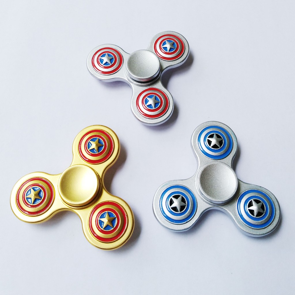 Spiner Spinner Fidget Hand CAPTAIN AMERICA 3 SISI Metal Premium Quality [SPN04]