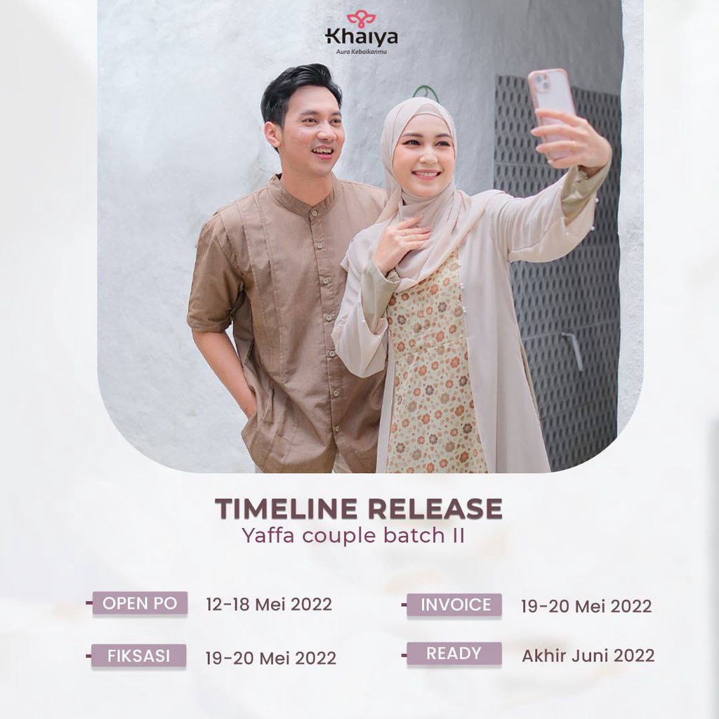 𝗬𝗮𝗳𝗳𝗮 𝗖𝗼𝘂𝗽𝗹𝗲 (Yaffa Dress & Yaffa Koko) By Khaiya (Pre Order) Set Couple Eid Al Adha