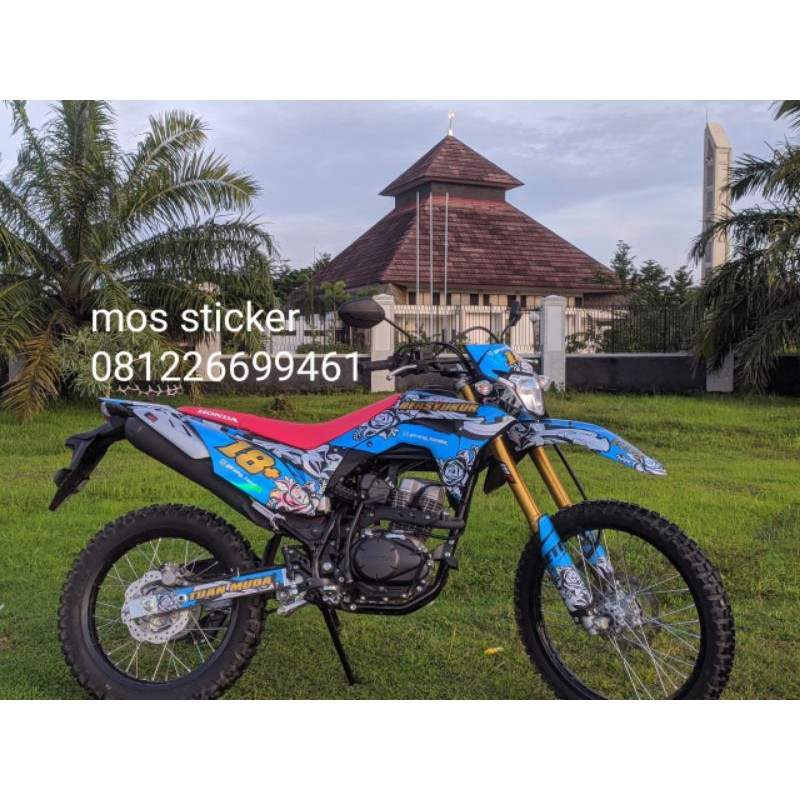 Decal Stiker Honda CRF 150L Bahan Hologram / Chrome Pelangi full body custome