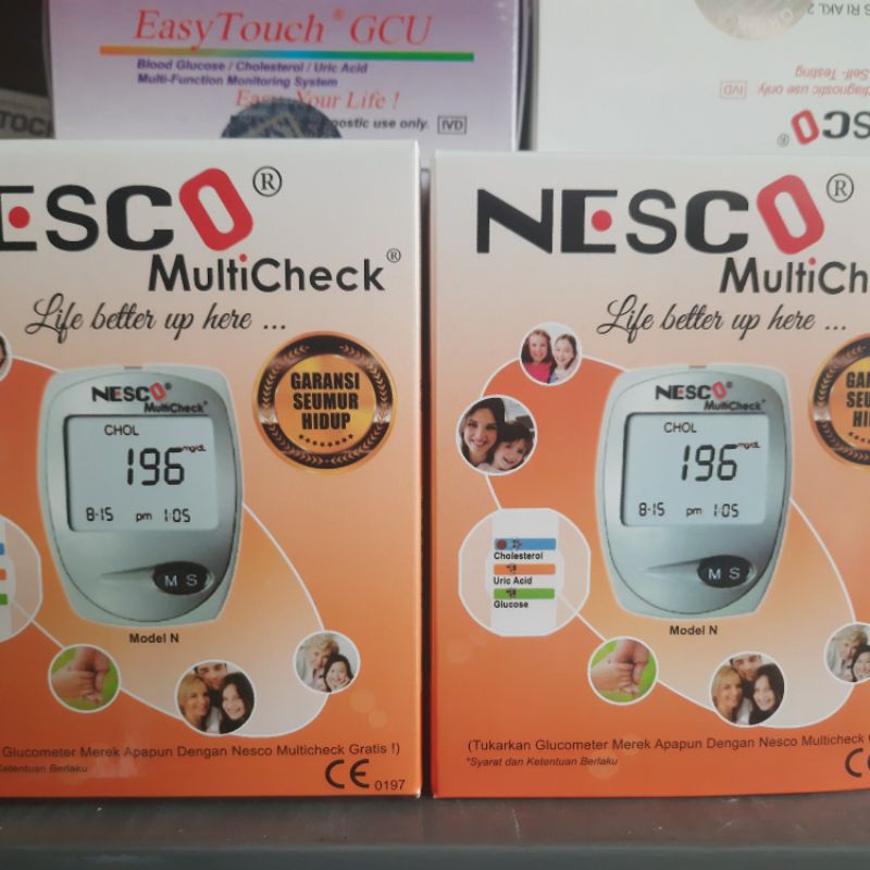 Alat Nesco Multicheck GCU 3in1 Gula Darah,Asam urat dan Kolesterol