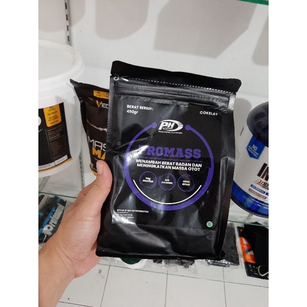 PH Nutrition ProMass 1 Lbs 450 Gram. Susu Fitness Gainer Penambah berat badan