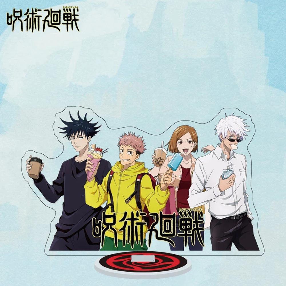 Needway   Jujutsu Kaisen Untuk Hadiah Cosplay Dua Sisi Yuji Itadori Model Mainan Gojo Satoru Standing Card