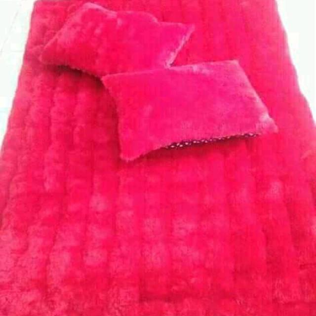 Surpet + bantal 2 lebut bahan raspur 120cm x 180cm