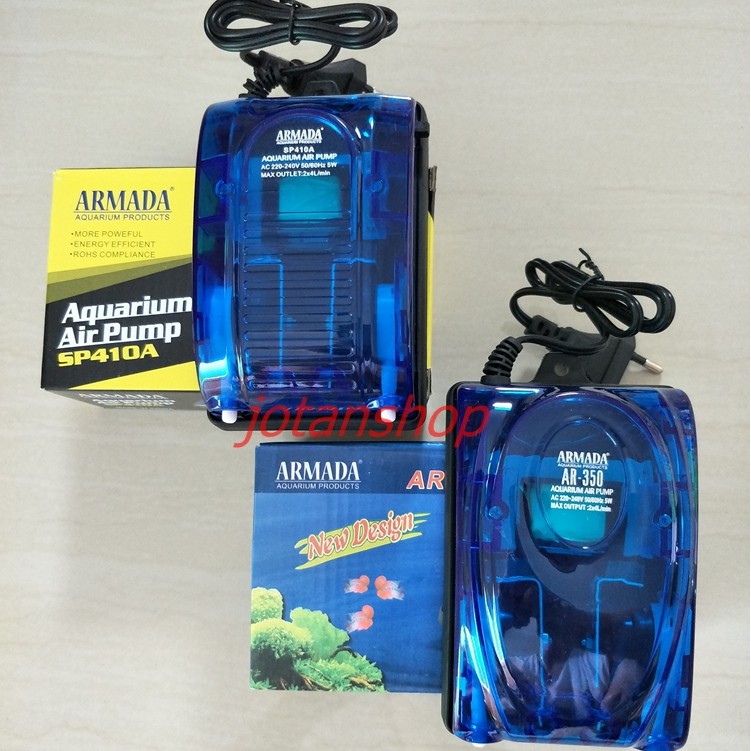 ARMADA 2 lubang lobang Output Mesin Pompa Aquarium Aquascape Aerator Gelembung Udara