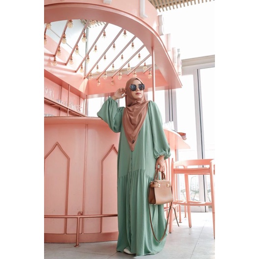 TINS Jasmine Dress Peachy n Yellow / Abaya Turki