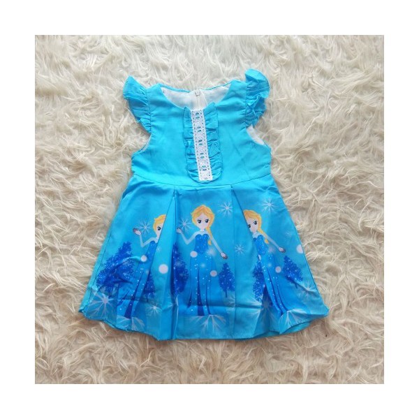 DRESS ANAK ELSA FROZEN MA 21 D