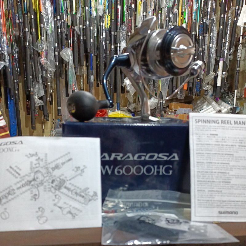 reel shimano saragosa sw 5000, 6000, 8000 hg
