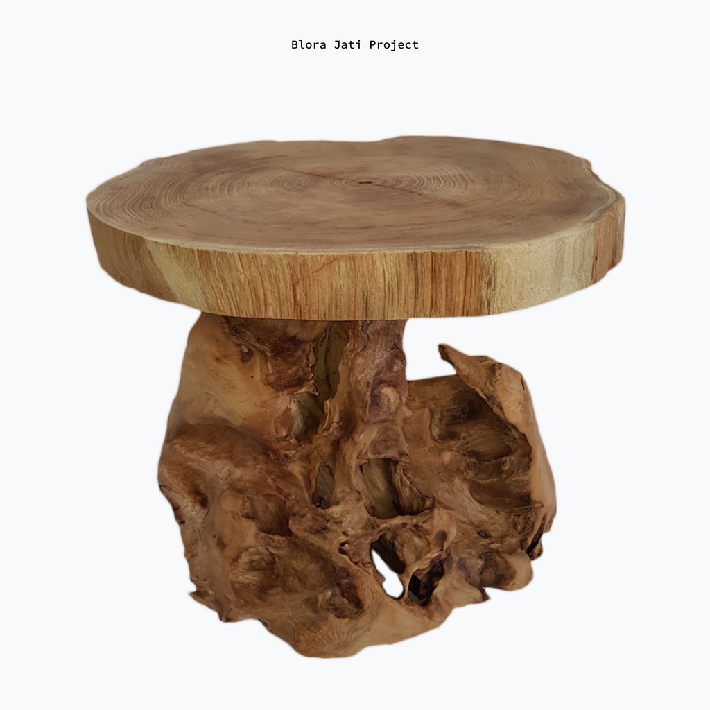 Kursi Jamur Akar Jati / Stool Chair - Type 16