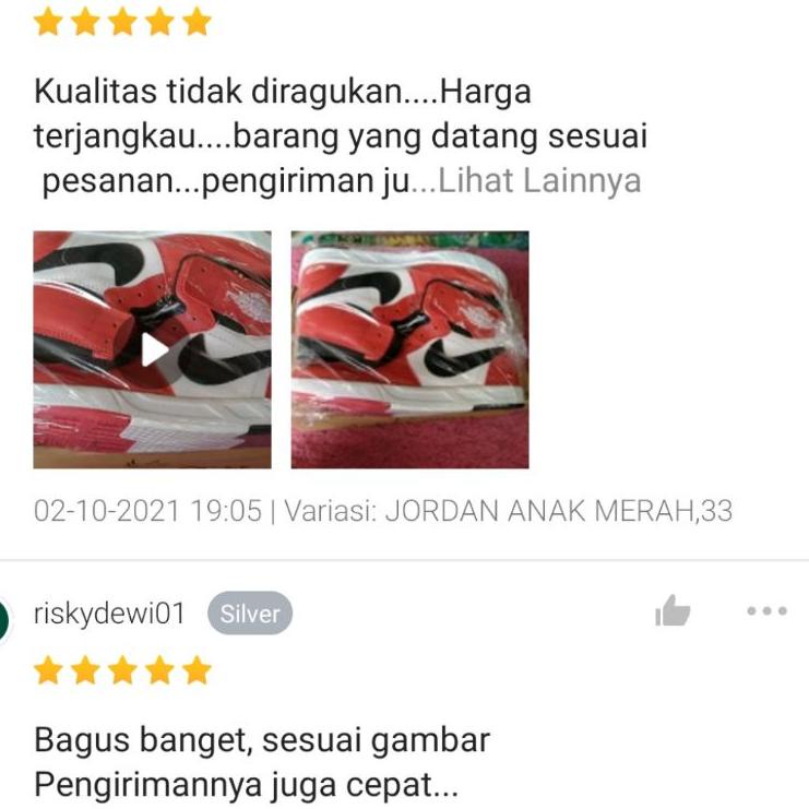 Tidak Diragukan.. Sepatu Nike Air Jordan Anak Size 33 34 35 36 37 38 39 40 41