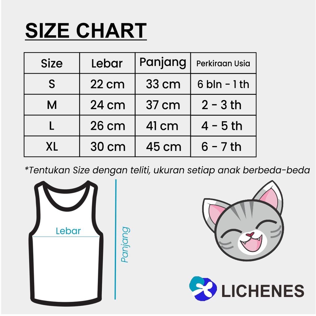 Kaos dalam anak singlet usia 1-7 (paket isi 6)