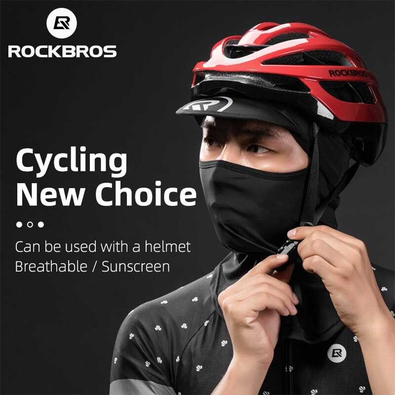 Topi Import pria Wanita ROCKBROS Masker Topi Sepeda Full Face Cycling Cap Anti UV Hat - LF7357