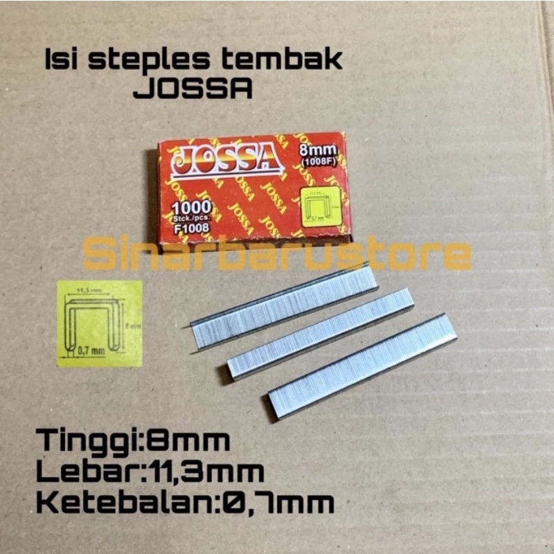

Isi Steples Tembak 8mm Jossa 1000 stck/pcs