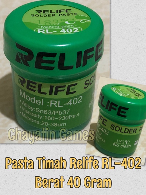 Pasta Timah RELIFE / Timah Cair Merk RELIFE RL-402