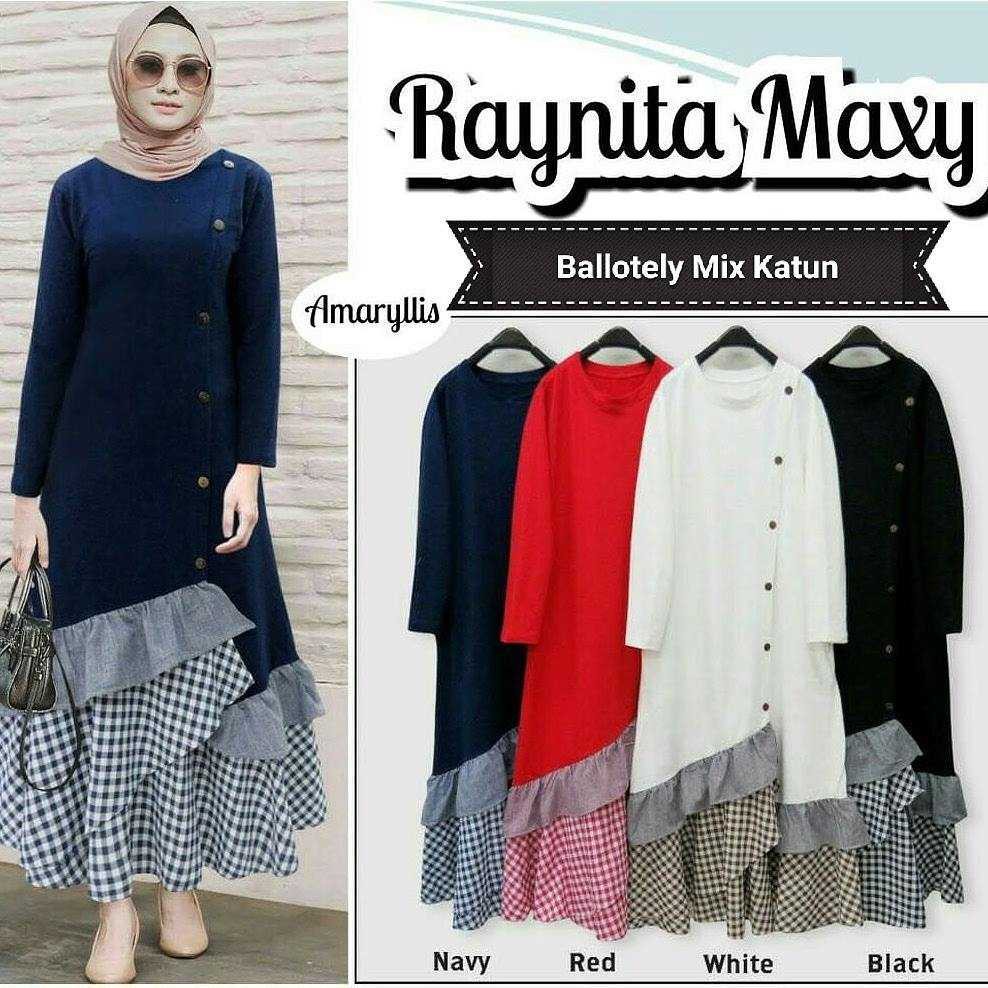 Desain Baju Muslim Terbaru Raynita Maxi Shopee Indonesia