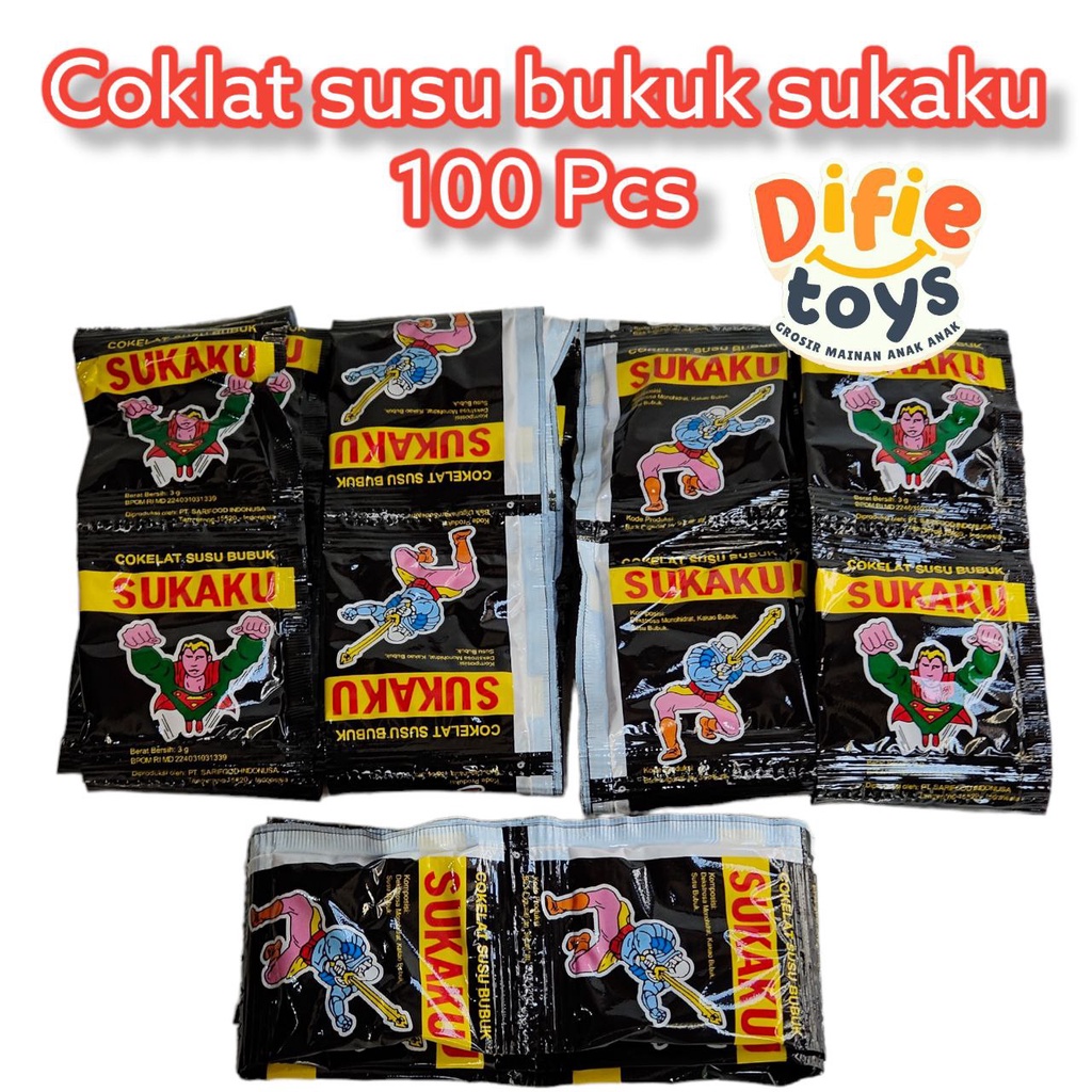 

100 pcs susu bubuk SUKAKU Coklat Bpom Ri