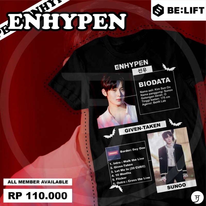 Kaos Desain ENHYPEN 'Sunoo'