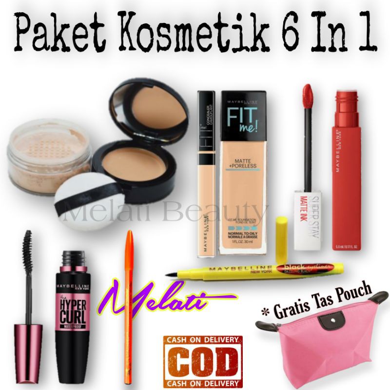 Paket Make Up Set Maybelline / Paket Kosmetik / Make Up Set Lengkap / Kecantikan Wanita