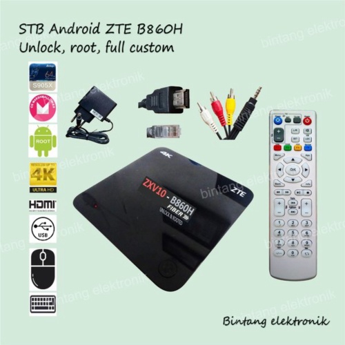 Jual STB Android ZTE Hybrid B860H 4K Sudah di Setting Full Channel dan Full Aplikasi Set Top Box And