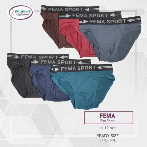 Baru GROSIR Celana Dalam Pria 151 L Fema Ban Sport Dus Berkualitas