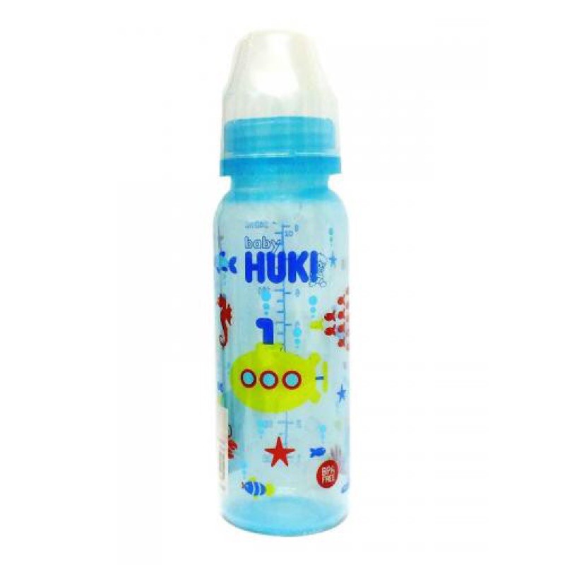 Baby Huki CI0346 Orthodontic Nipple Bottle Blue 240ml CI 0346