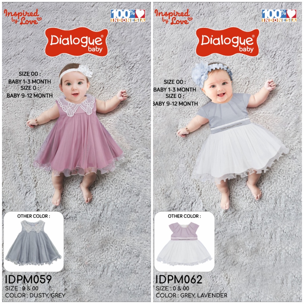 Dialogue Baby Dress Premium | Gaun Bayi