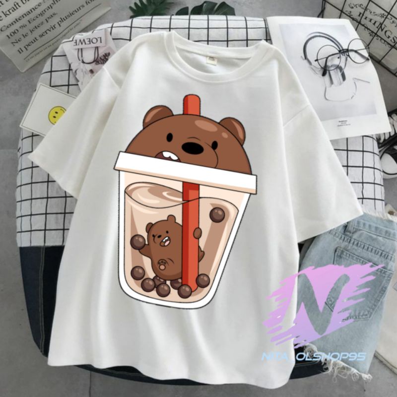 kaos Boba animasi anak baju we bere Bears boba