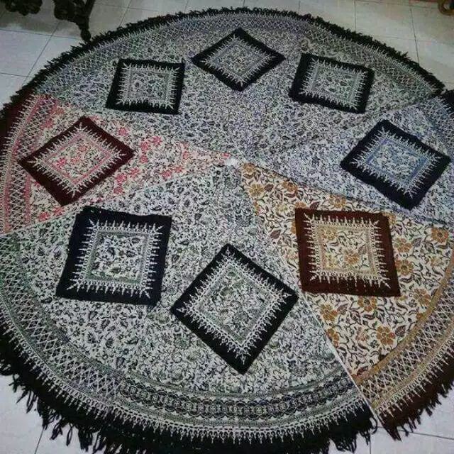 Promo Taplak Batik untuk Meja Makan Bulat serbet 4