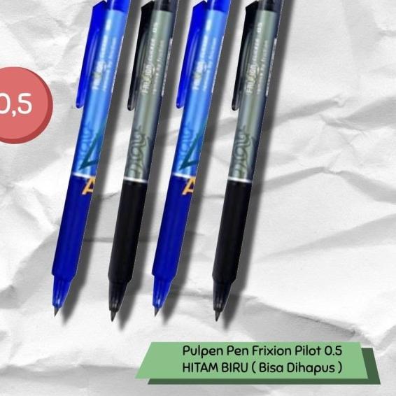 

☈ Pulpen Pen Frixion Pilot 0.5 HITAM BIRU ( Bisa Dihapus ) - Hitam ☼