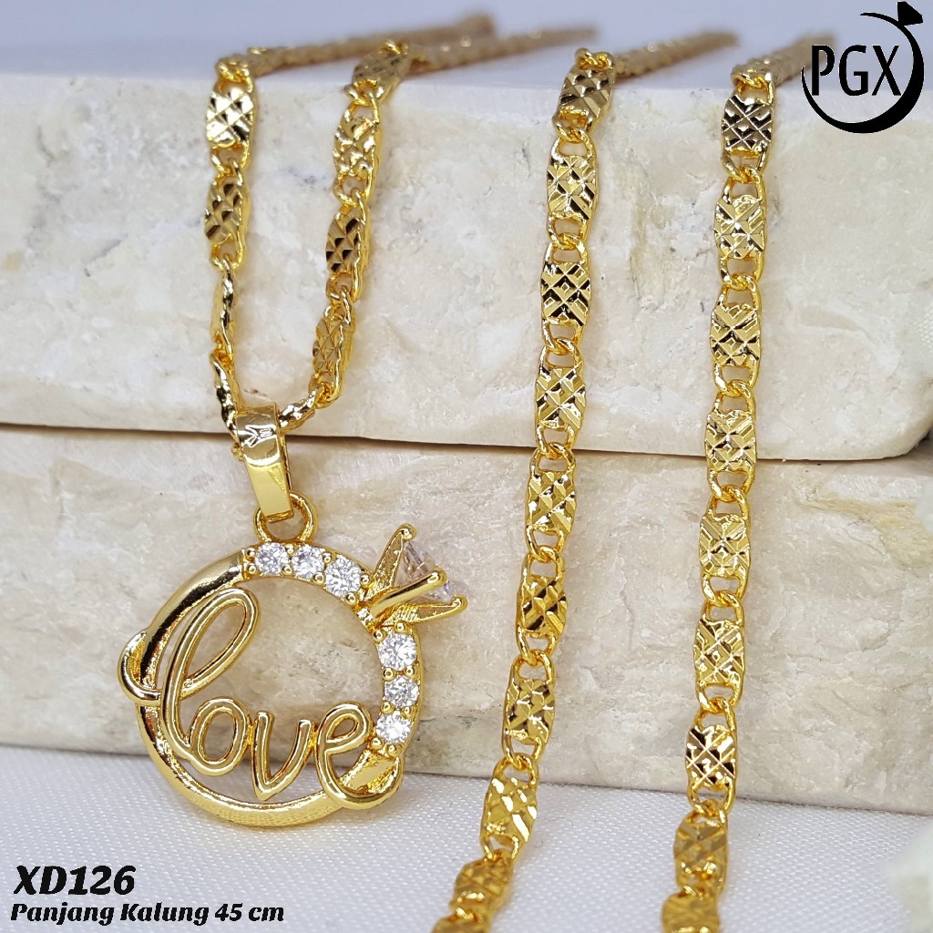 PGX Kalung Wanita Xuping Perhiasan Lapis Emas Aksesoris Fashion Premium - XD126