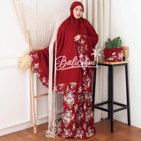 Balicihui Mukena Nadia Mukena Bali Jumbo Mukena Bali Dewasa by Balicihui