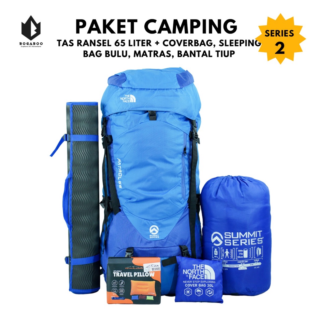 Paket Hemat Series 2 - Paket Carier Patrol 65L - Paket Mendaki Lengkap