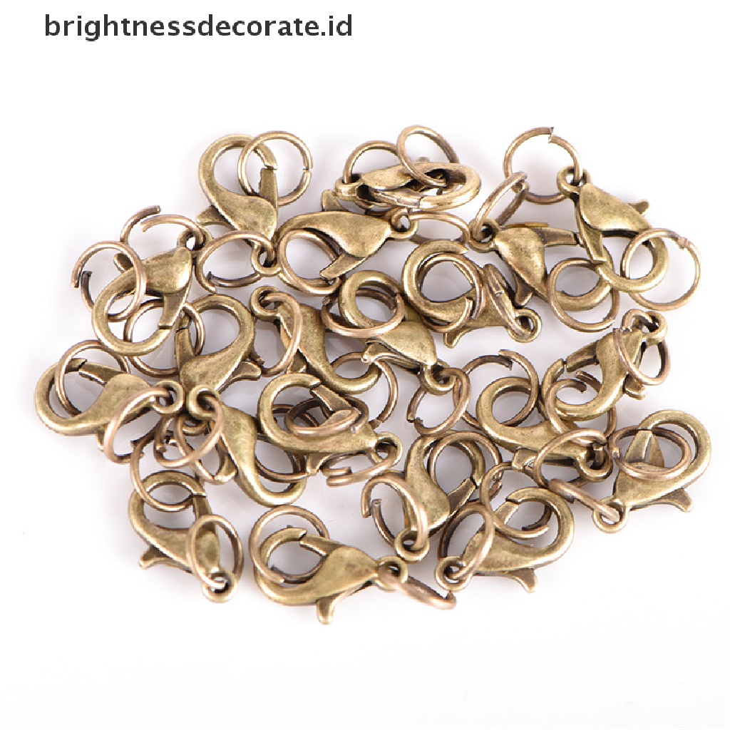 20pcs / Set Kait Lobster Bahan Alloy Untuk Membuat Perhiasan Gelang Kalung