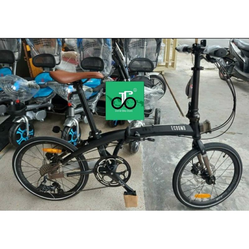 Sepeda lipat 20" Ecosmo 10 Filosofi Kopi TERBARU