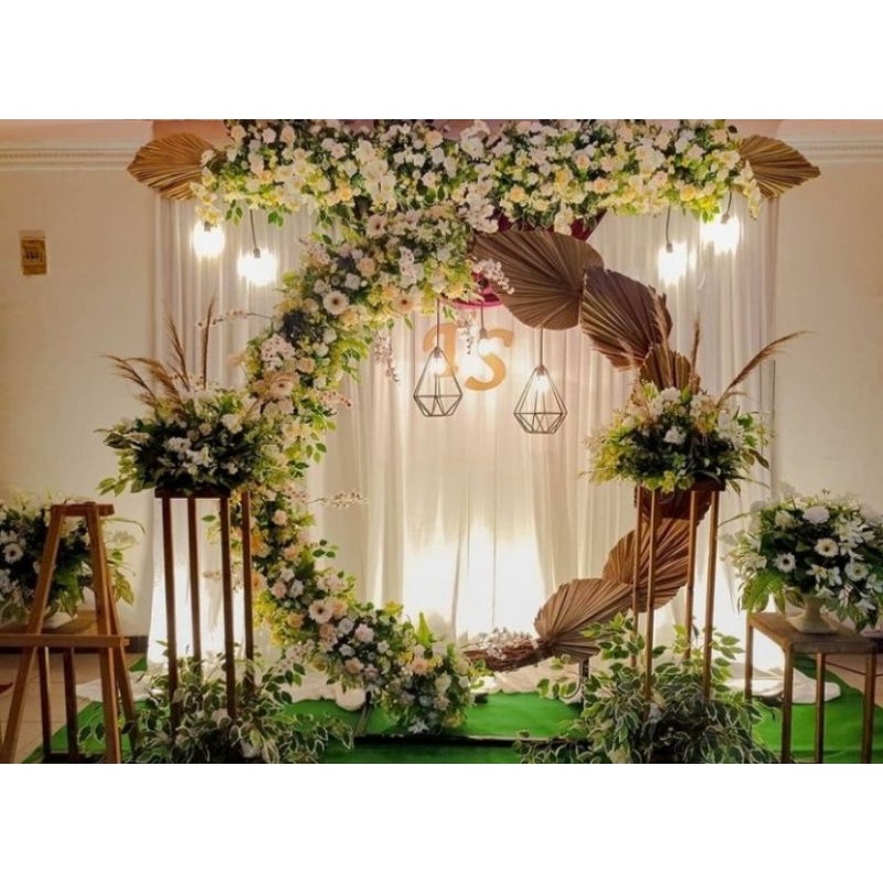 sewa dekorasi backdrop pernikahan dirumah 3 meter