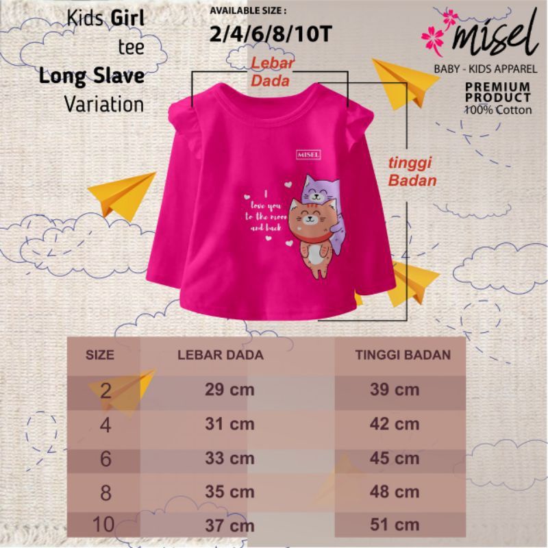 (1-8 Tahun) Promo Obral Cuci Gudang Kaos Anak Perempuan Cewek Misel Murah Berkualitas Ngabisin Stock