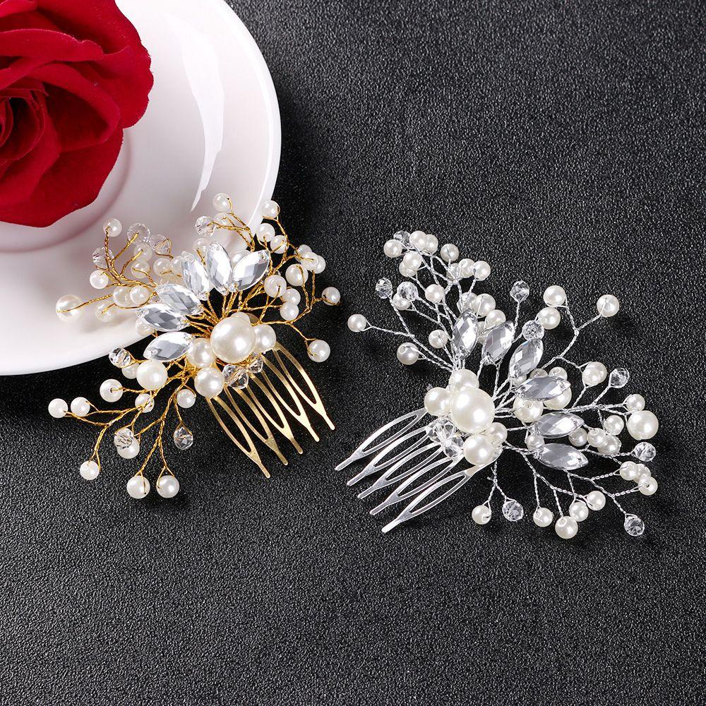 R-flower Hair Combs Romantic Bride Perhiasan Rambut Pernikahan Bridal Clips