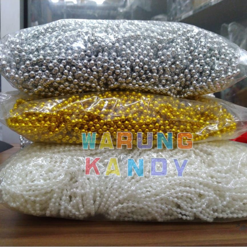 Mutiara Rantai / Mote Rantai 8mm Putih