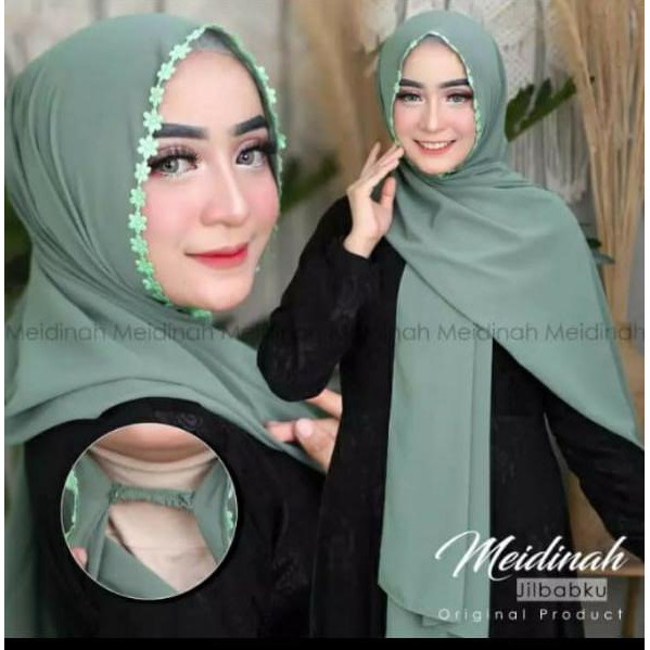 (PROMO) JILBAB PASHMINA TALI RENDA MELATI 180 X 75 DIAMOND PREMIUM TERBARU