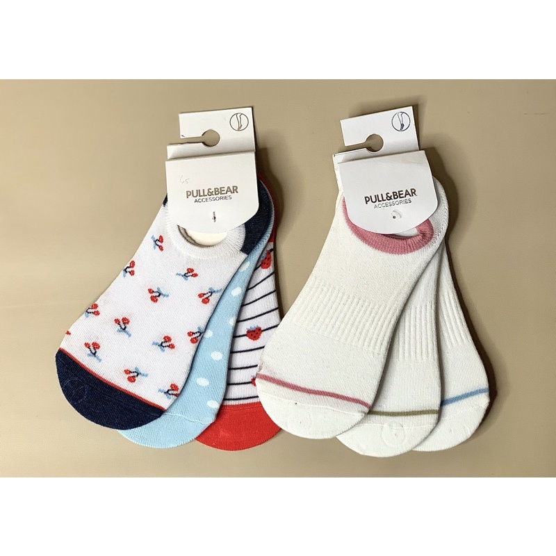 Pull & Bear Woman Socks Kaos Kaki 3 Pairs Original