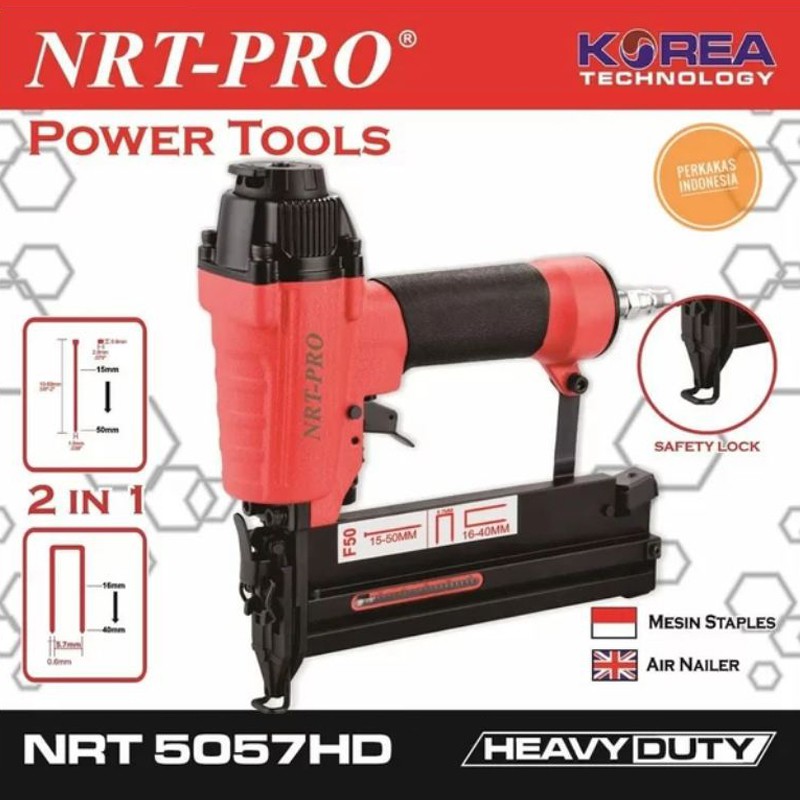  Mesin  Paku Tembak F50 NRT PRO 5057HD 2in1 Air Nailer 