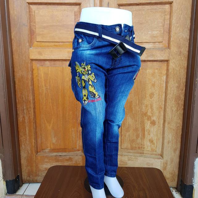  Celana  Panjang Jeans  transformers Anak  Laki  umur  4 10  