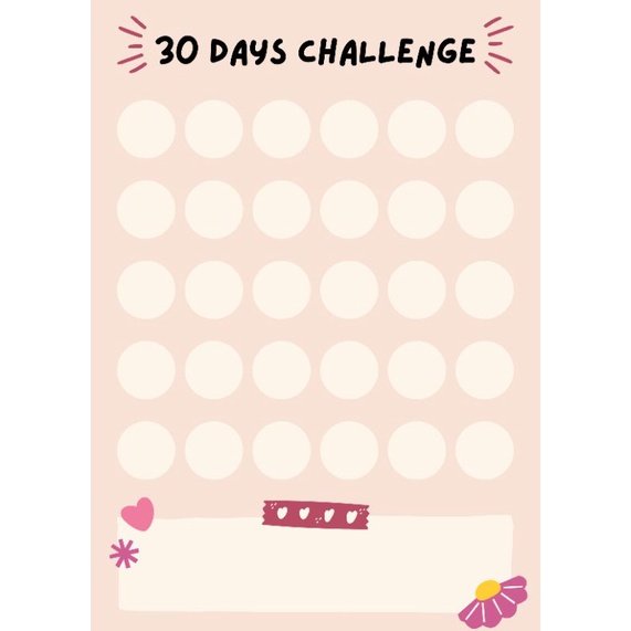 

stiker daily planner stiker 30 days challenge