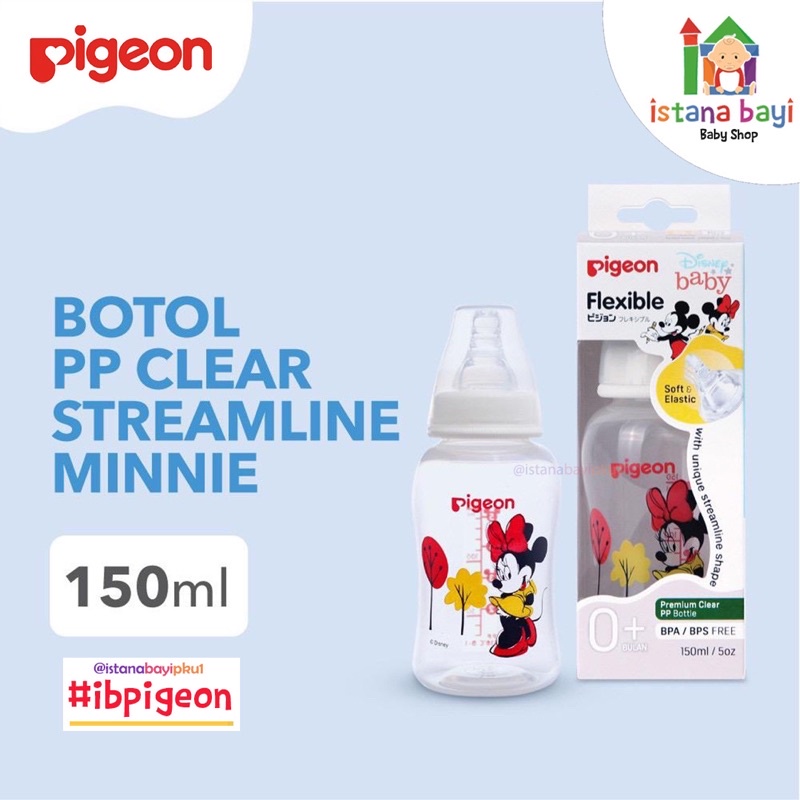 Pigeon Botol PP Clear Streamline Disney Mickey/MINNIE 150 &amp; 250 ml