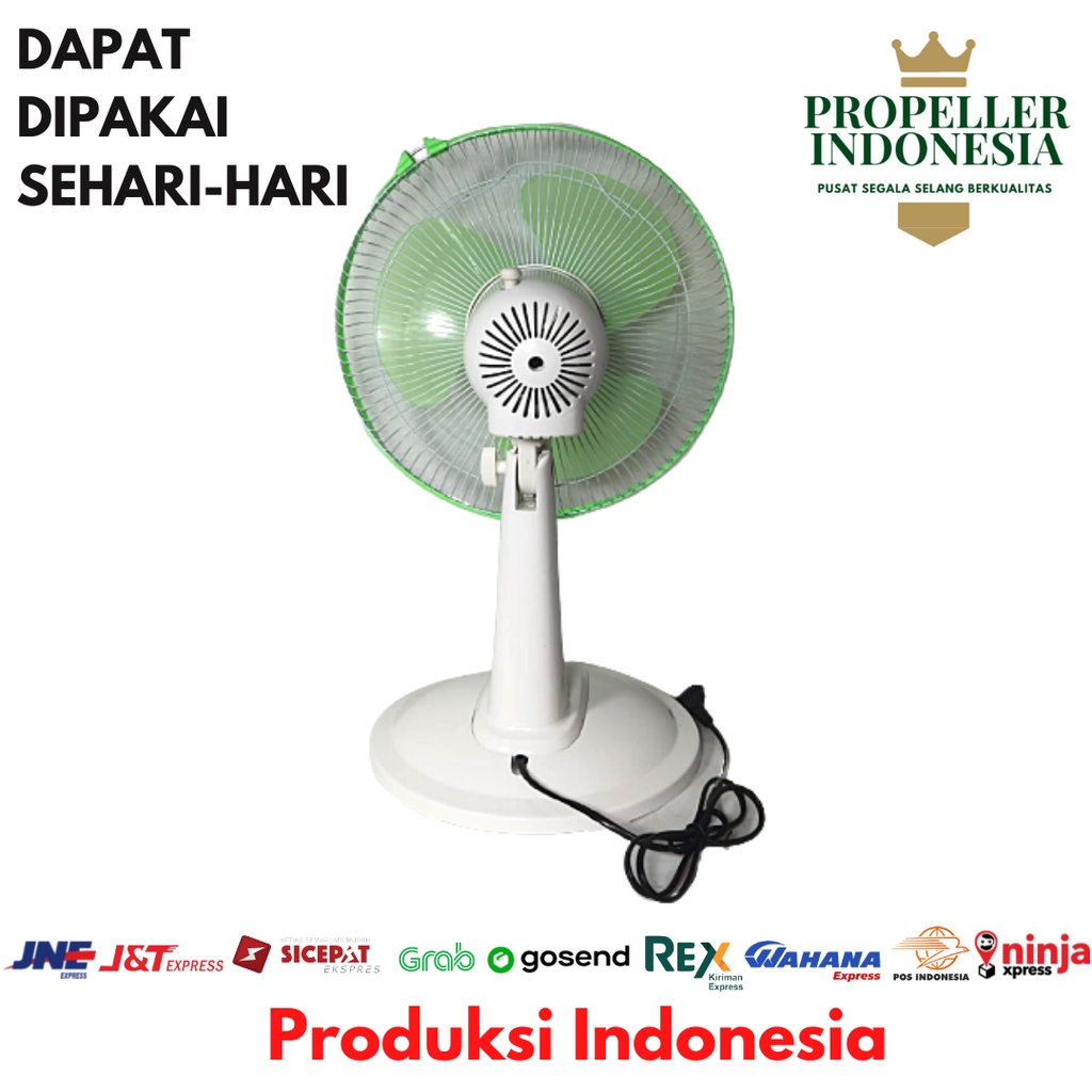 Kipas Angin Portable 14Inch Desk Fan Portable Hijau - 1401 Kipas Angin Mini Kipas Angin Meja Kipas Portabel