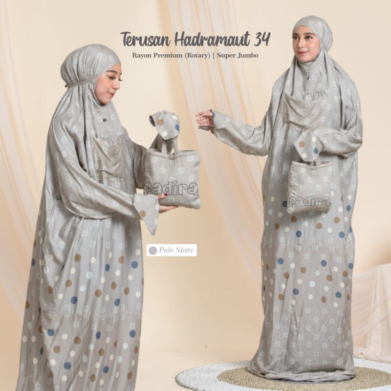 Mukena Hadramaut 34 - Mukena - Mukena Dewasa - Mukena Terusan - Mukenah Terusan - by Fadila