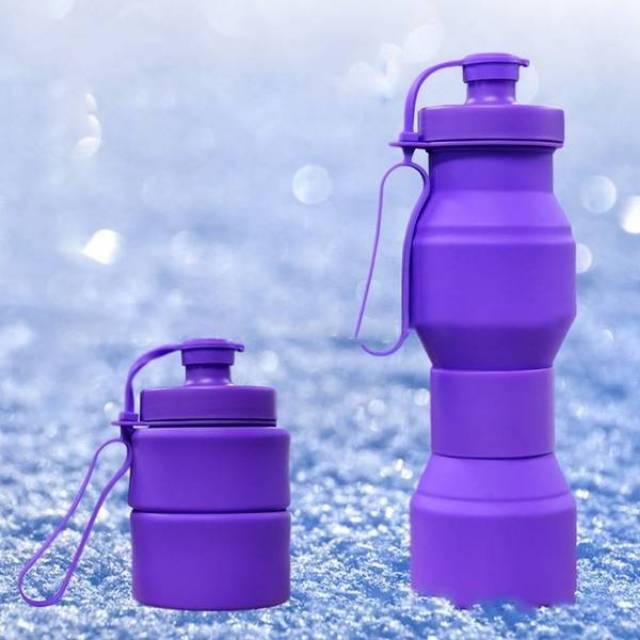 Botol Minum Lipat Silikon 800ML | Bottle Silicone Foldable Minimalis